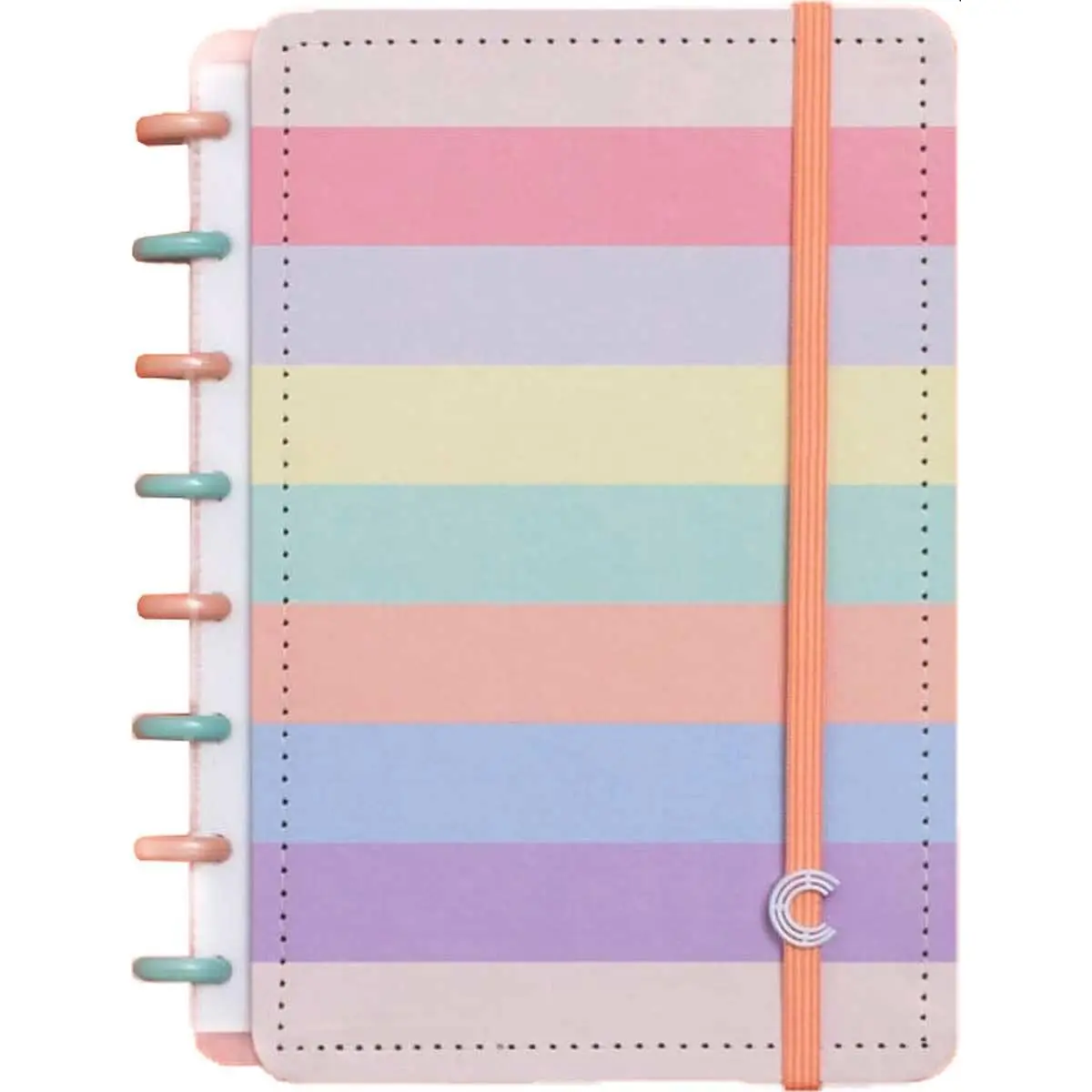 Caderno Inteligente 80f A5 Arco Iris Pastel