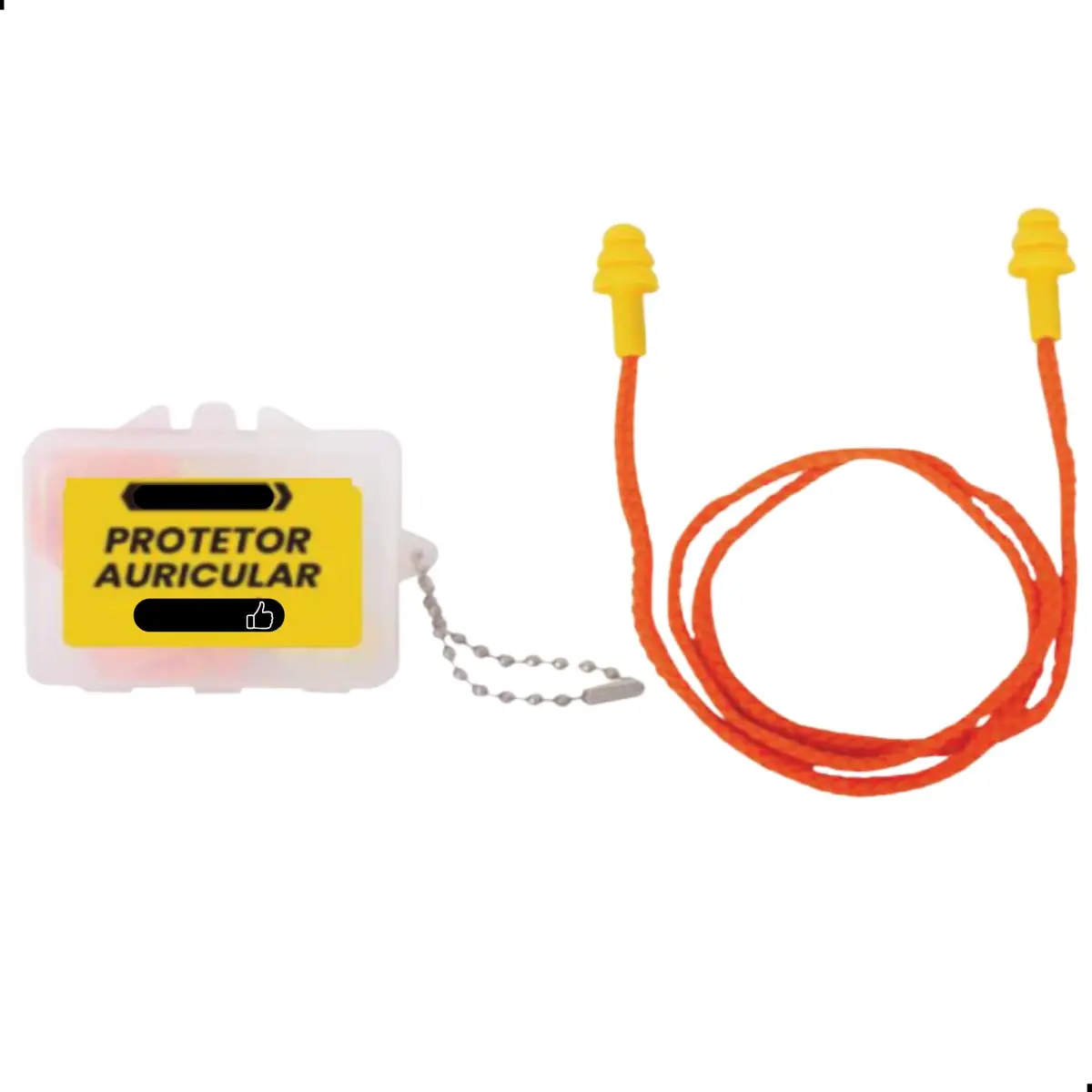 Protetor Auricular Anatômico Cordão Estojo Redução Ruído Dormir Trabalho