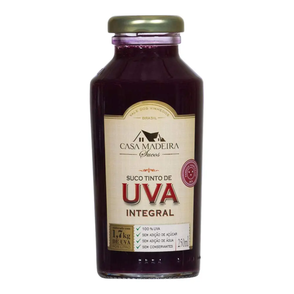 Suco de Uva Integral Casa Madeira 250ml - 1