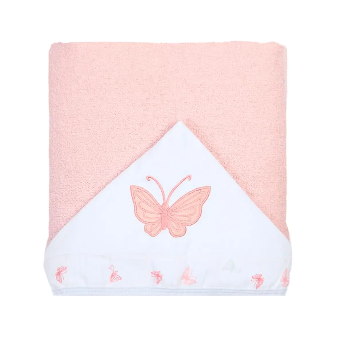 Toalhão De Banho Felp Papi Baby Forrado C/Capuz Bord 1,10M X 80Cm 01 Un