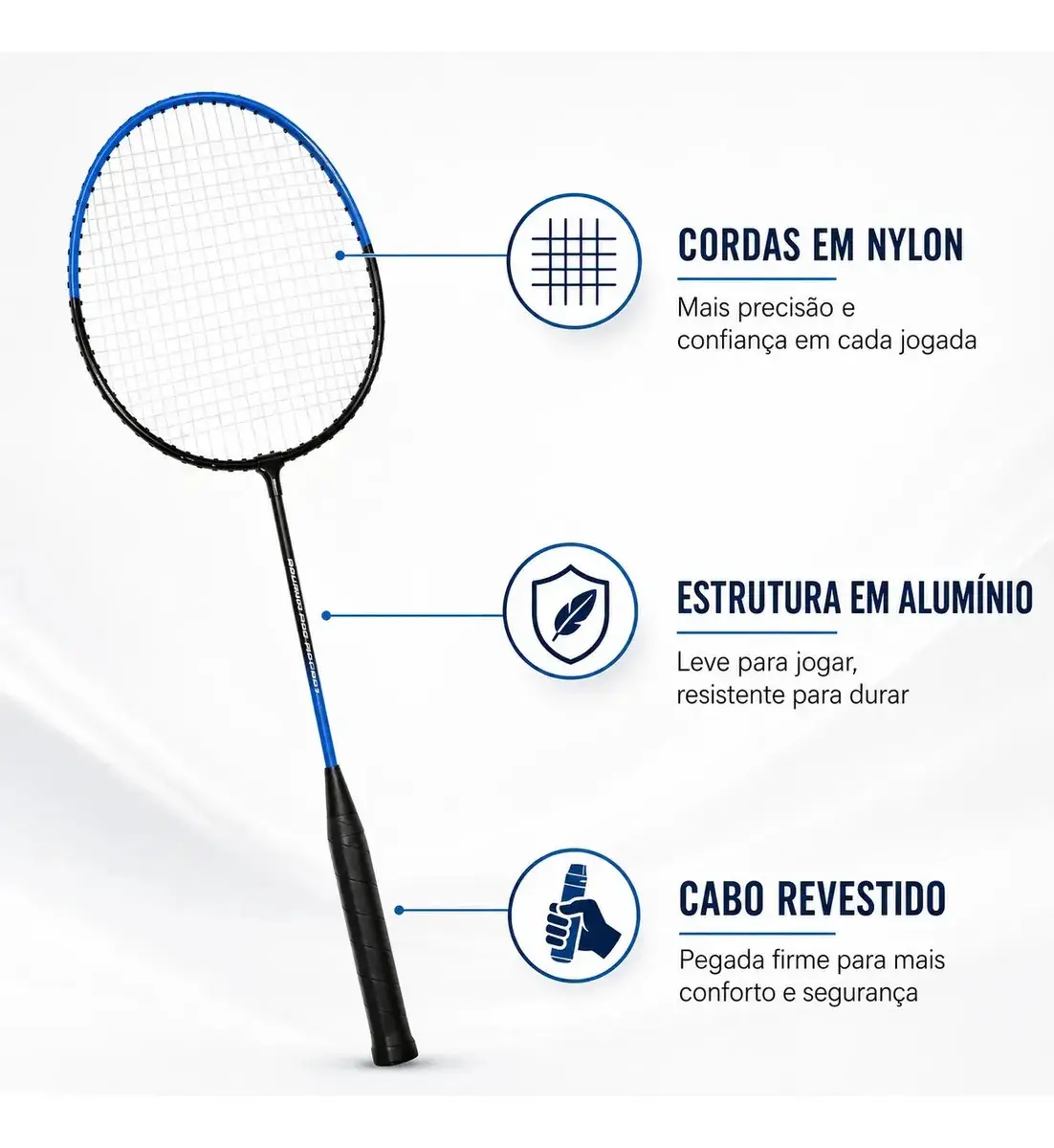 Kit Badminton Completo 4 Raquetes 4 Petecas Bolsas Lazer thumbnail 5