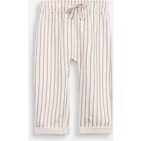 calça infantil de moletom sem felpa listrada off white