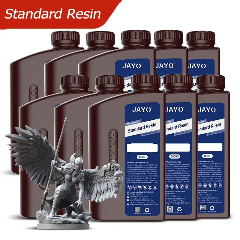 Jayo impresora 3d resina padrão/lavatório de água/abs-como/pa-like10kg uv fotopolímero resina líquida 405nm para impressora 3d lcd