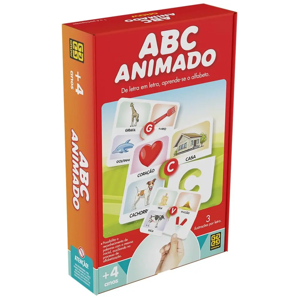 GROW - Jogo ABC Animado - 1 a 4 Jogadores - A partir de 4 anos