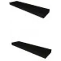 Conjunto com 2 Prateleiras Corp Preto 40 cm - 1