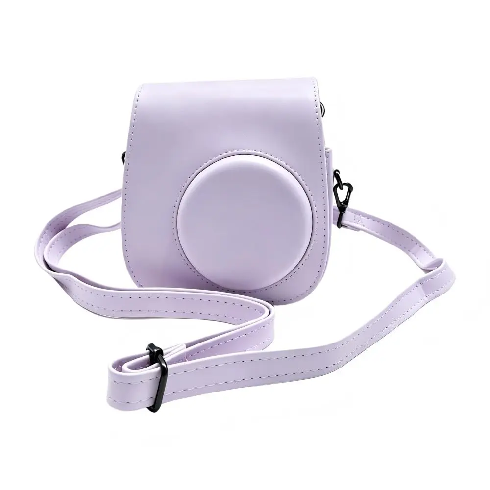 YARUIKE Capa de Couro PU para Câmera Instantânea Modelo Mini 13, Case Protetor Impermeável com Alça Transversal Ajustável, Bolsa Protetora para Câmera de Filme Instantâneo(Roxo) - 1