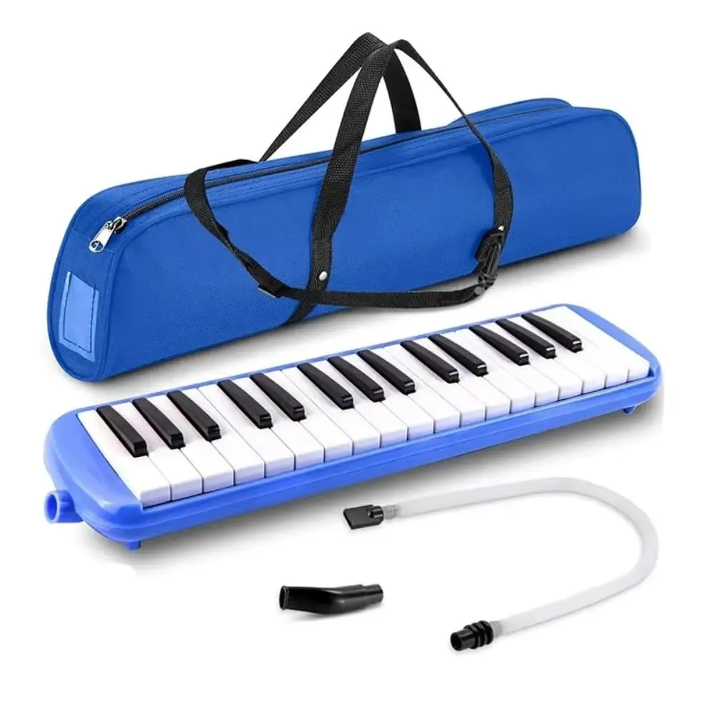 Escaleta Melódica De 32 Teclas Com Mangueira Instrumento De Sopro Para Músicos Iniciantes e Avançados Linha DUPIN (AZUL) - 1