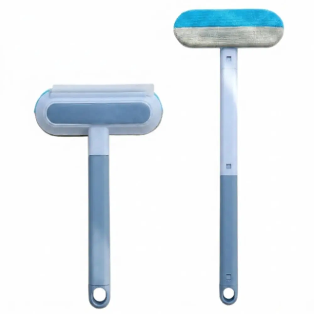 Escova de Limpeza Multiuso para Pelos de Animais, Vidros, Carros e Estofados | com Rodo de Silicone Integrado, Cabo Bastão e Acessórios