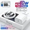 Carregador Rápido 40W Tipo C p/ iPhone 11 a 17 Carrega 50% do Iphone 17 em 20 min. - 1