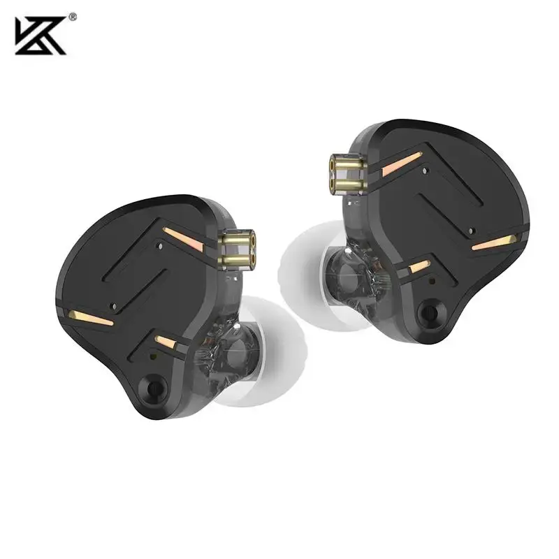 Fones de ouvido intra-auriculares KZ ZST PRO X com drivers duplos de topo de gama, graves mais profundos, HiFi, sinergia de drivers duplos, cabo destacável.