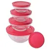 Euro Home Conjunto 5 Potes de Vidro com Tampa - 1