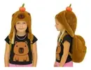 Mochila Capivara de Pelúcia com Touca Removível - 1