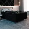 Cama Box de Casal Umaflex New Itália Black com Molas Ensacadas, Revestimento em Jacquard e Pillow Top D26 63X138X188cm - Preto - 1