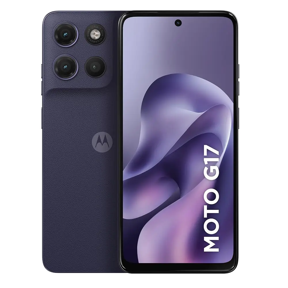 Smartphone Motorola Moto G17 4G - 128GB 4GB Ram + 8GB Ram Boost - Roxo