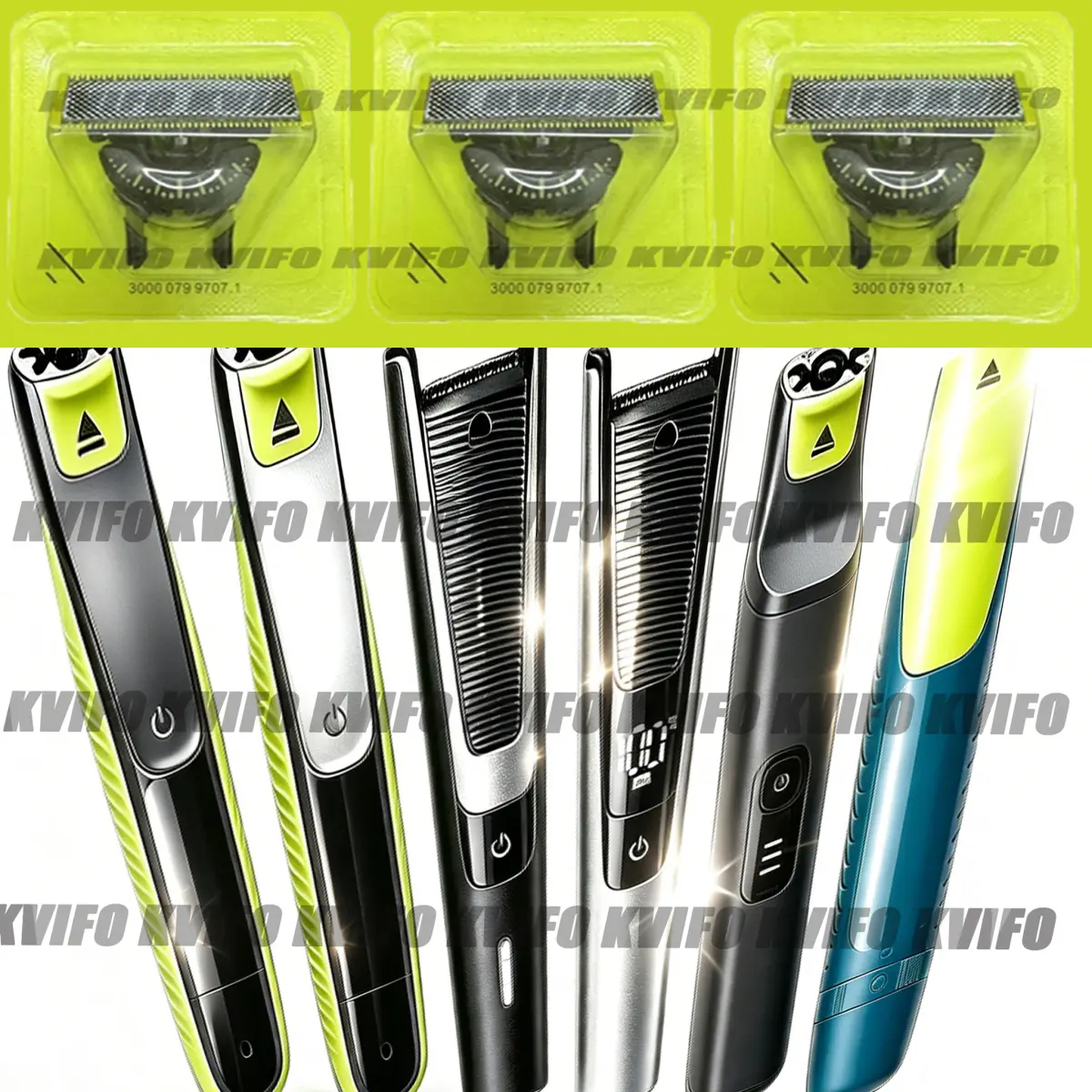 Novas Lâminas de Substituição (1-3 Peças) Compatíveis com Barbeadores Elétricos OneBlade QP2520 QP2630 QP2724 QP2834 QP6510 QP6520 QP6530 - 1