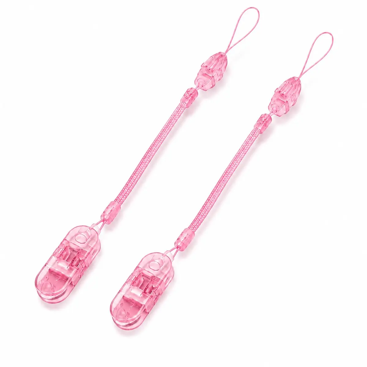 Kit 2 Prendedores de Chupeta com Mola Clip Universal BPA Free Antiqueda, Seguro, Higiênico, Fixação Firme, Fácil de Usar, Ideal para Uso Diário (Rosa) - 1