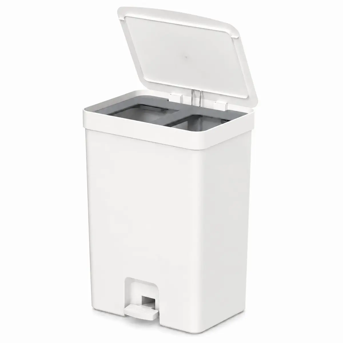 Lixeira Cozinha 30 Litros com Pedal OU (Dupla Branca)