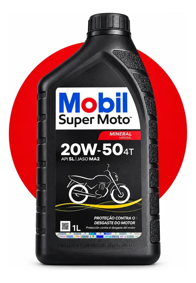Óleo Lubrificante Motor Mobil Super Moto 4t 20w-50 Mineral 1
