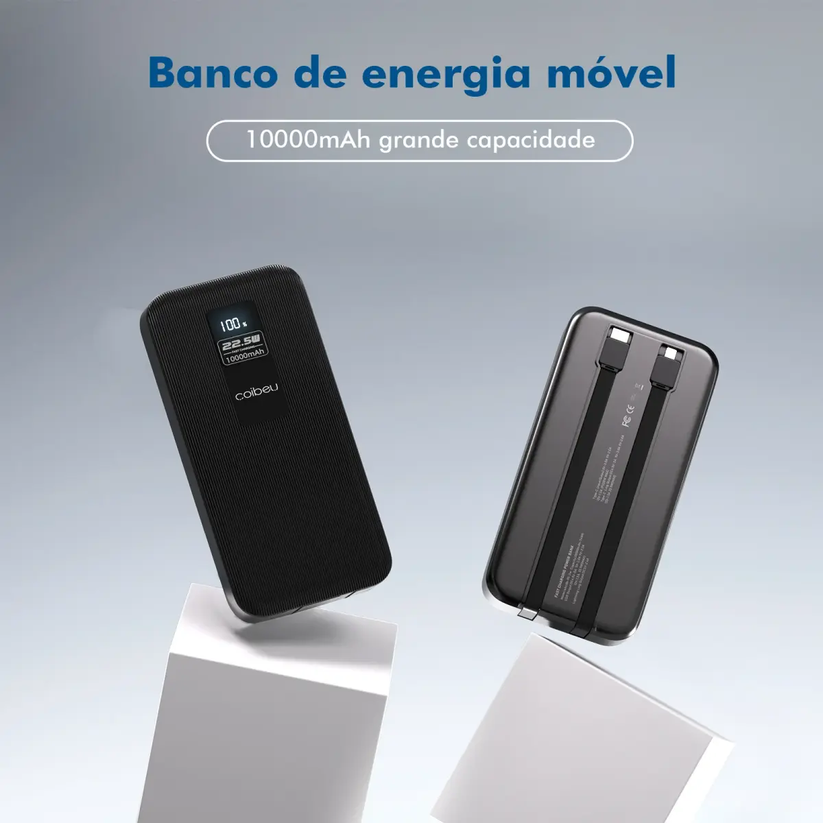 Powerbank, Powerbank 10000mah, Powerbak, Power Bank Portátil, Bateria Portátil, Pilhas Recarregáveis, Coibeu, 23W