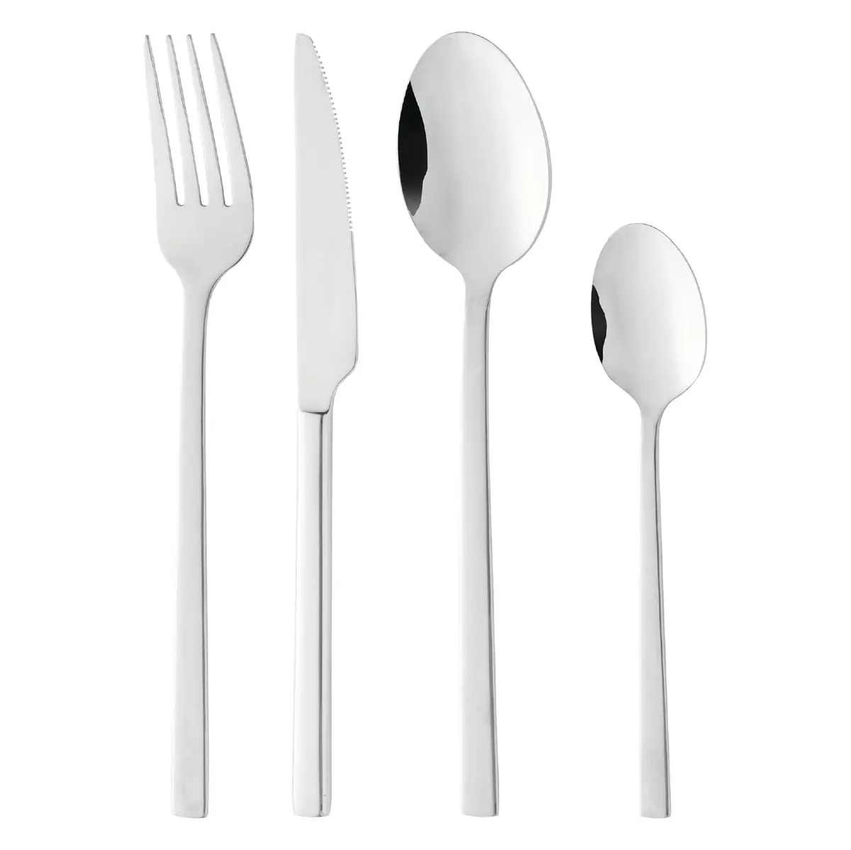 WOLFF - Faqueiro 16 Peças Firenze Aço Inox - Serve 4 Pessoas - Jogos de Talheres - Mesa Posta - Utensílios de Cozinha, Enxoval, Casamento, Decoração - 1