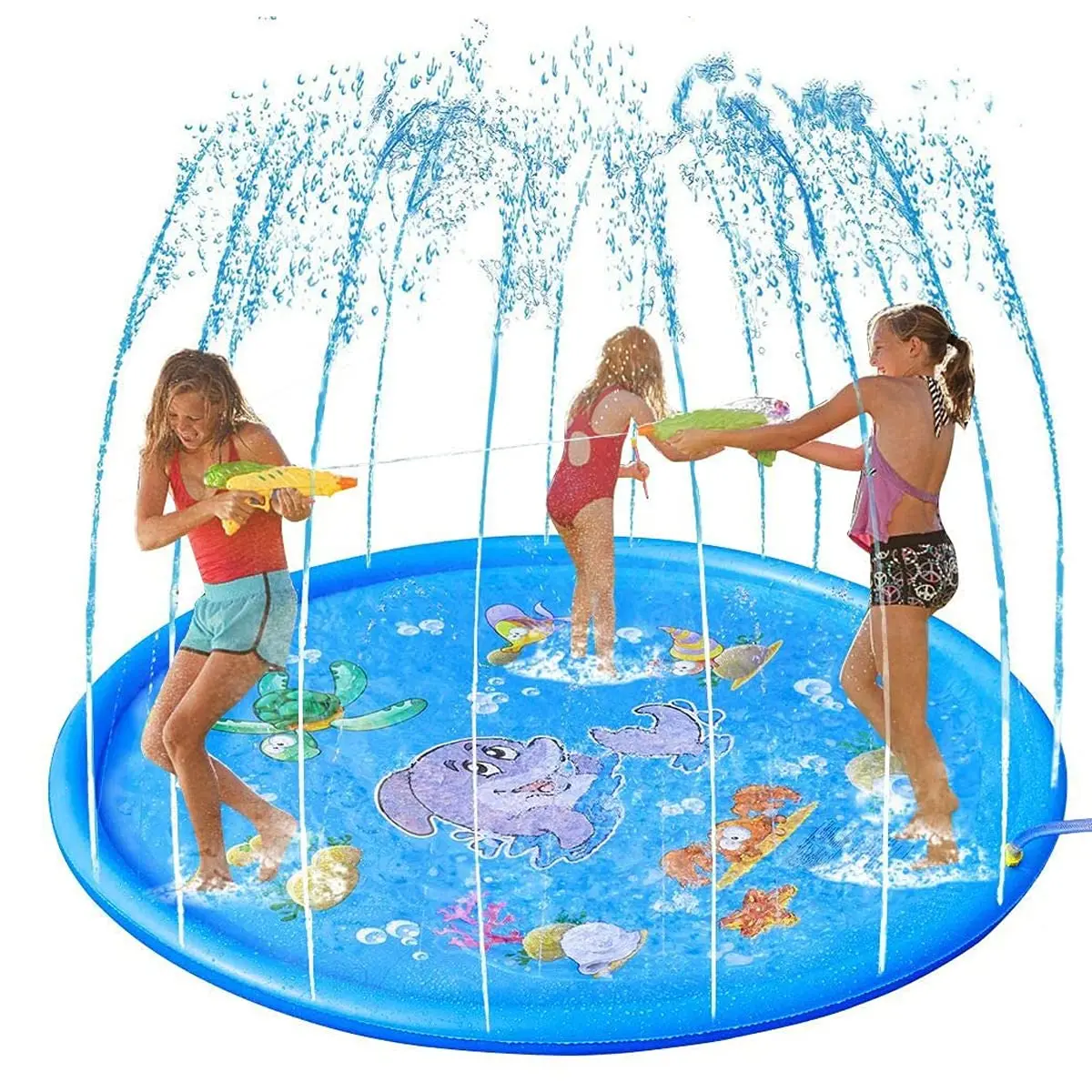 Sprinkler Splash Pad Infantil Brinquedo Piscina Chafariz 170cm (Golfinhos)