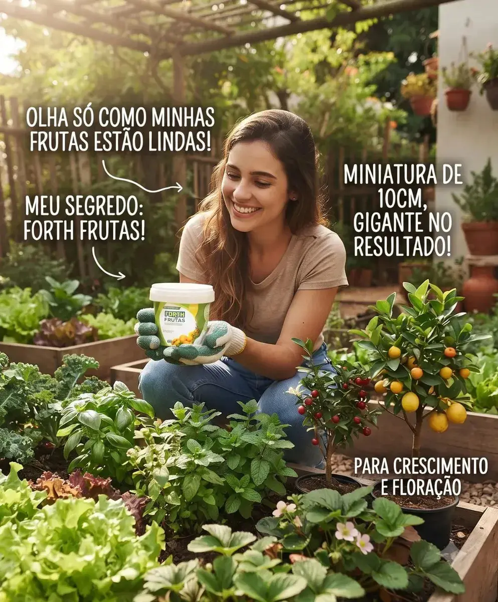 400g Fertilizante npk+9 nutrientes adubo mineral misto forth frutas - 1