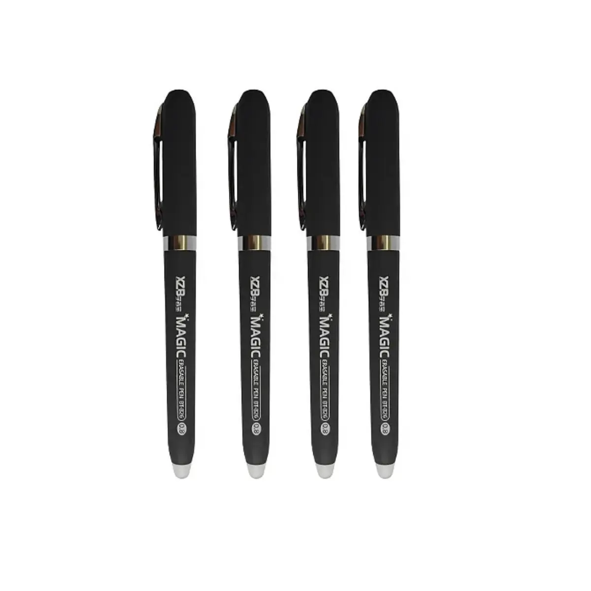 Kit 4 Caneta Apagável Mágica Tinta Azul Esferográfica Canetinha Que Apaga (kit 4 preto)