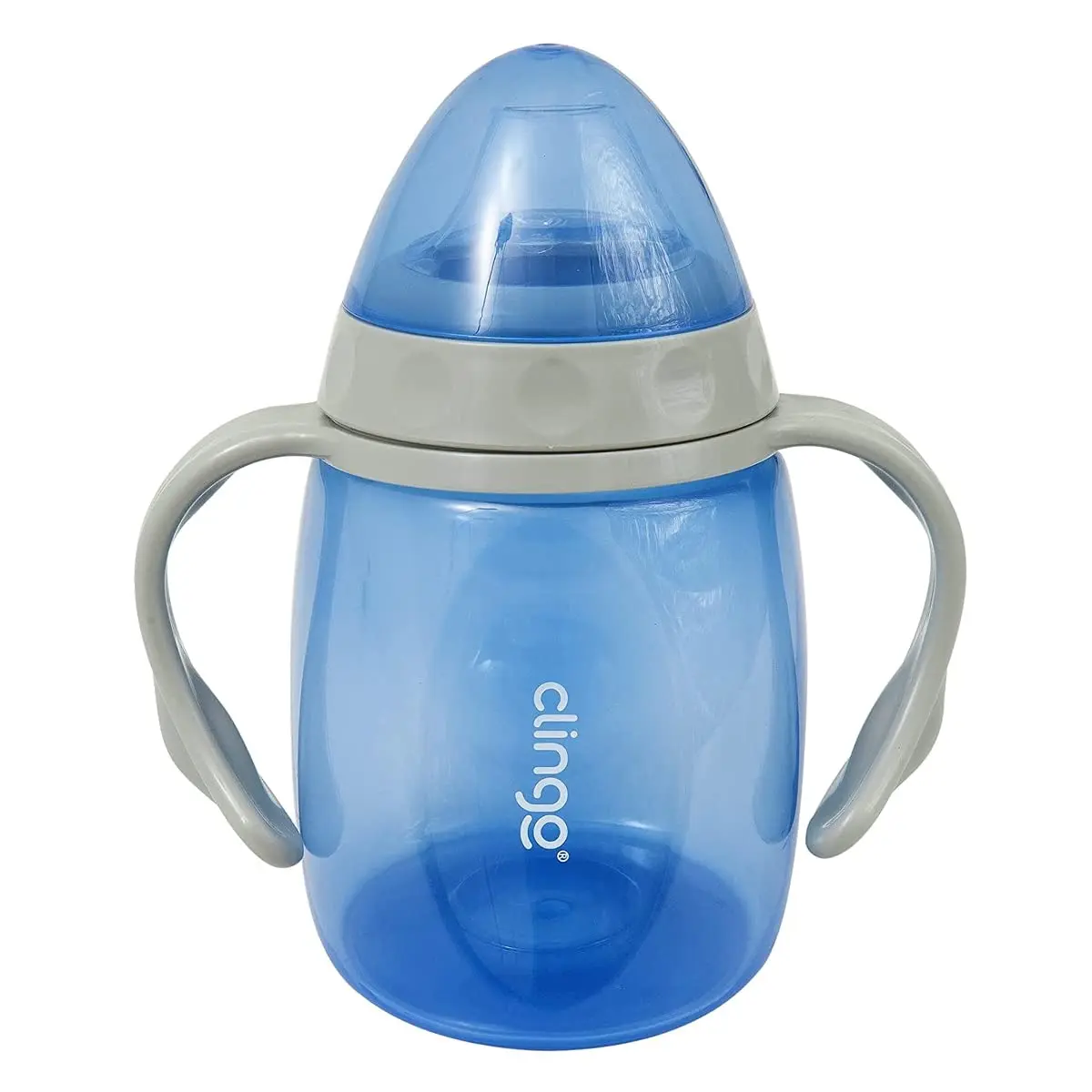 Copo Com Alças E Bico Em Silicone Colors Azul, Clingo, Azul