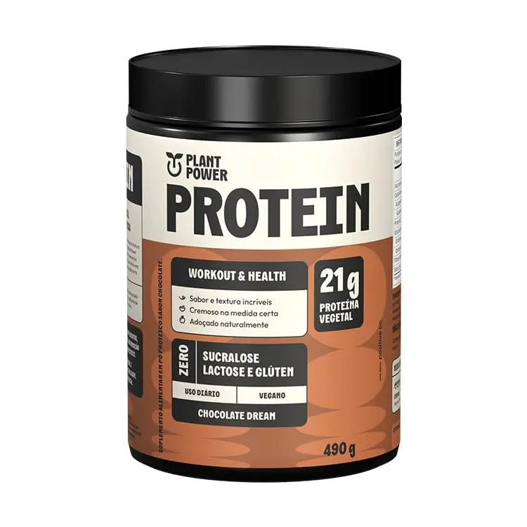Plant Power Suplemento Protein Chocolate Dream - Lata 490g - 1