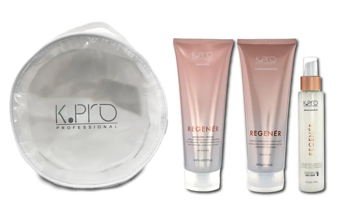 Kit de Shampoo, Condicionador e Balm Regenér, Kit com 3 Unidades | Premium, Protocolo de regeneração para cabelos com múltiplos danos