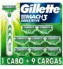 Gillette Aparelho De Barbear Mach3 Sensitive + 9 Cargas - 1