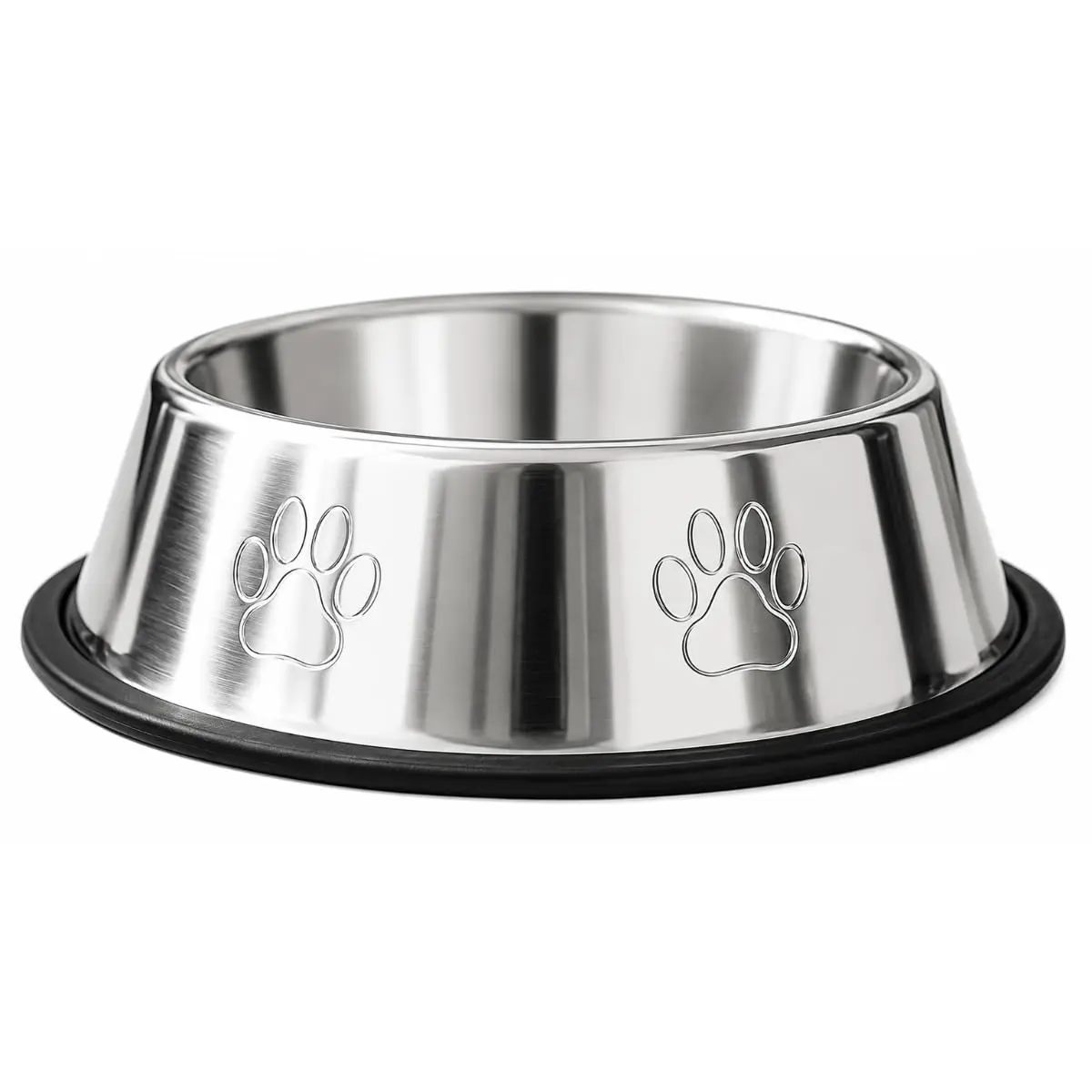 Comedouro Inox para Cães e Gatos, Aço Inoxidável, com Borda Antiderrapante, Tigela para Ração e Água - 1