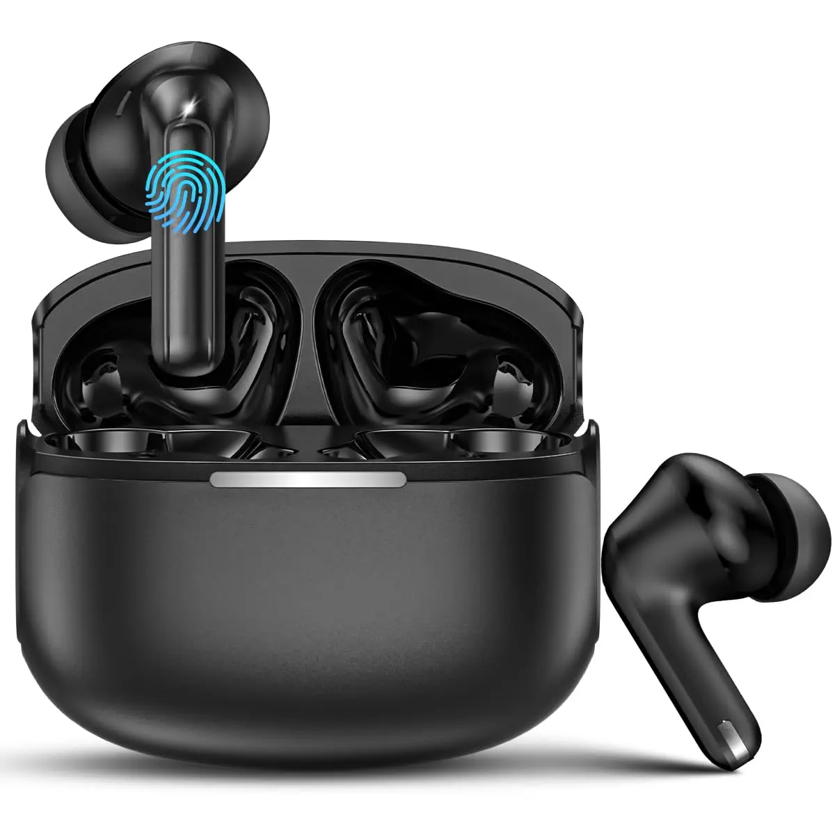 Fones Bluetooth 5.3 com 40H de Bateria, Graves Profundos e IPX5 | Bluetooth 5.3, Até 40H de Reprodução, Graves Profundos, Microfone Integrado e IPX5, Ideais para Corrida e Ciclismo