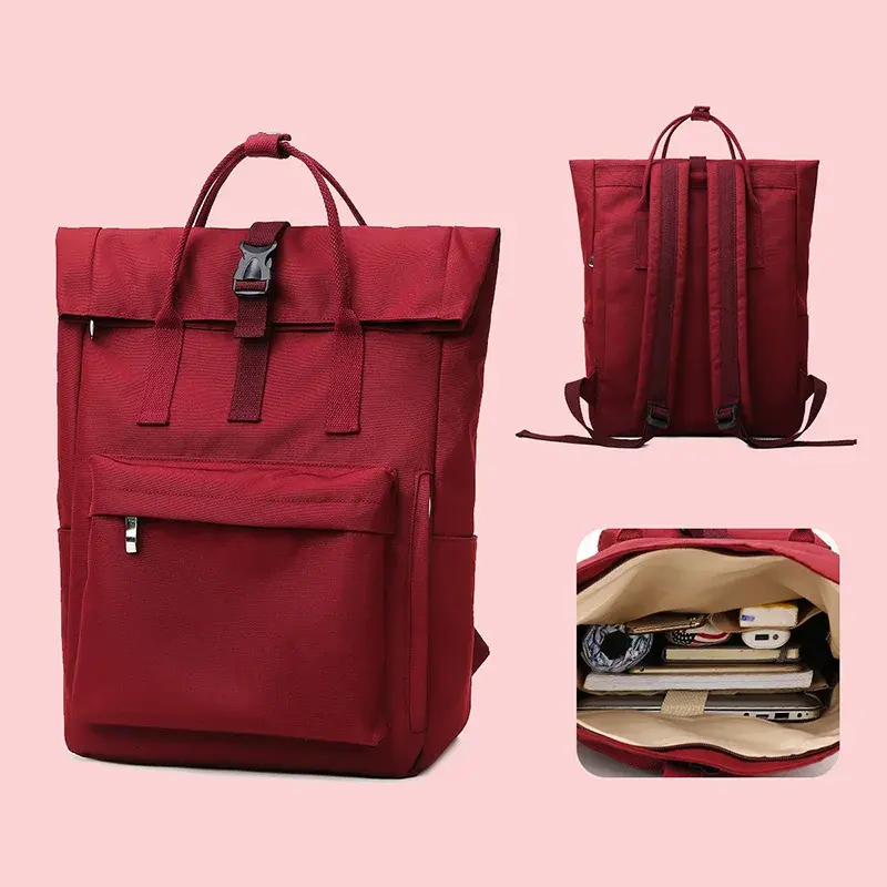 Mochila Feminina para Estudantes Universitárias, Grande Capacidade, Nova Mochila para Notebook de 14 Polegadas, Mochila para Meninas