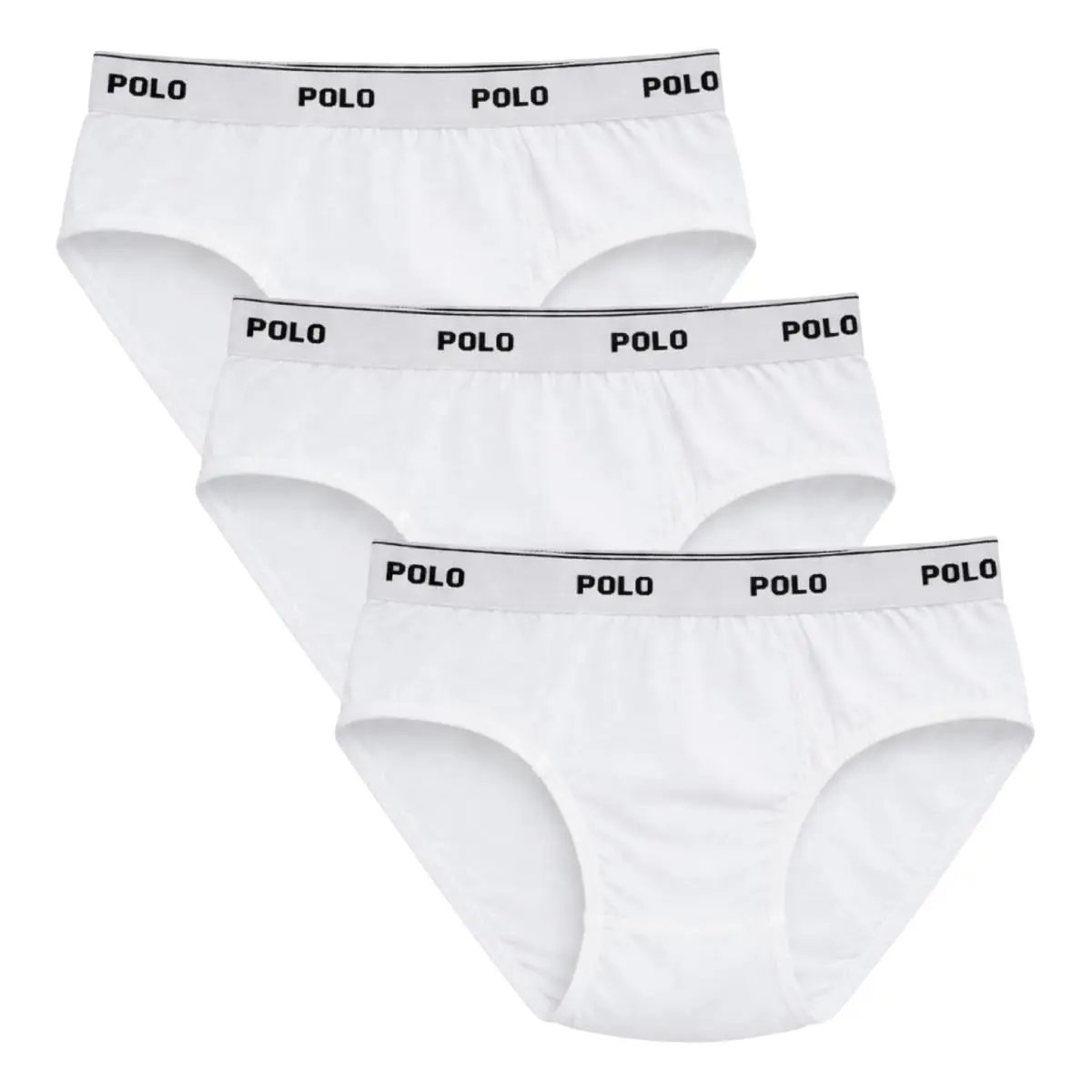 Kit 3 Cuecas Slip Polo Star Cotton 100% Algodão Penteado Masculina Adulto Tradicional - 1
