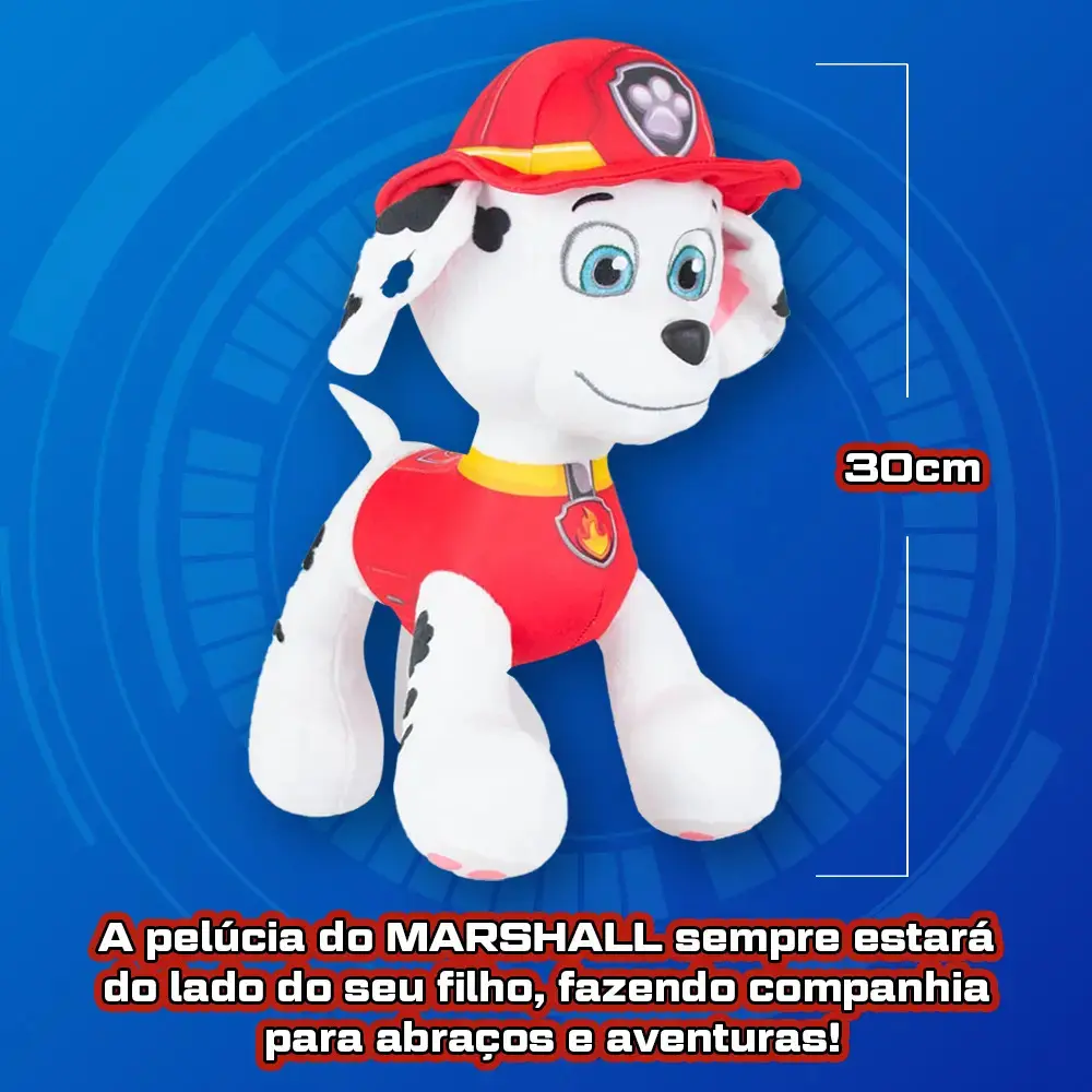Patrulha Canina - Pelúcia Marshall 30cm - 1327 Sunny Colorido thumbnail 3