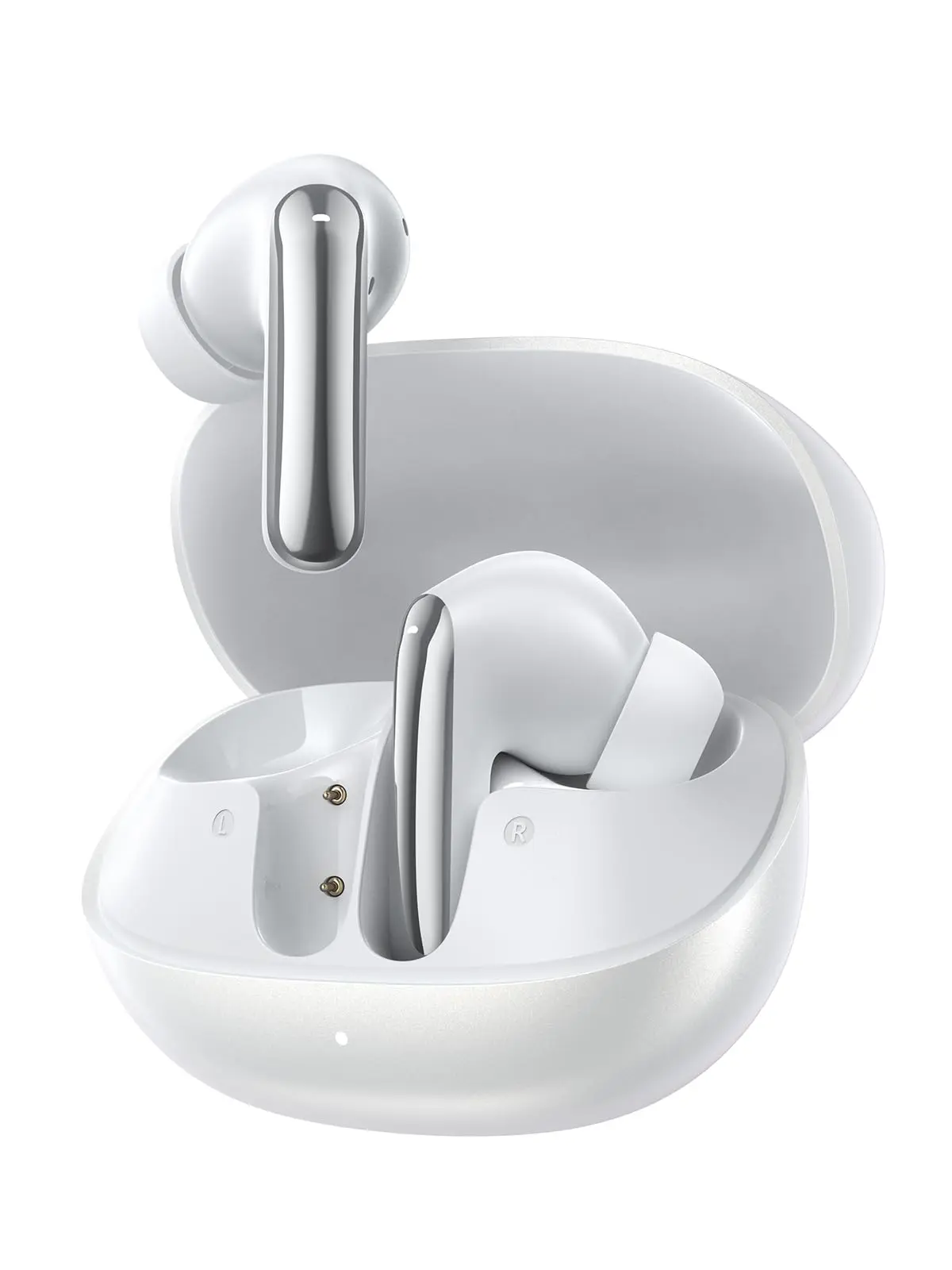 Fones de Ouvido Sem Fio QCY MeloBuds N20, Fone Cancelamento de Ruído Ativo, 6 Microfones ENC para Chamadas Nítidas, 40h de Bateria, Conexão Dupla e Bluetooth 6.0 de Baixa Latência, Branco