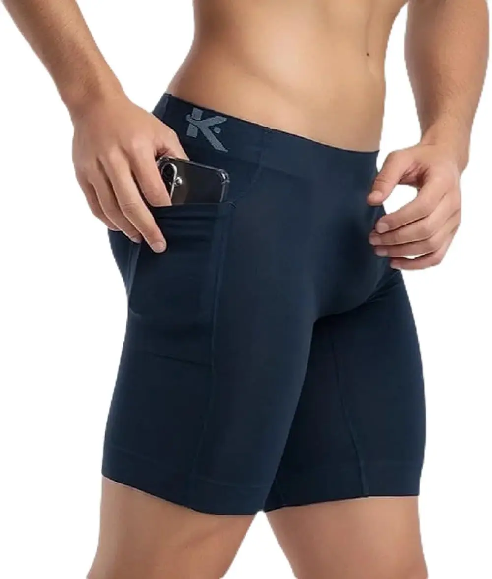 Bermuda Térmica Masculina para Corrida com Bolso Lateral Keeper, 92% Poliamida com Elastano, Segunda Pele