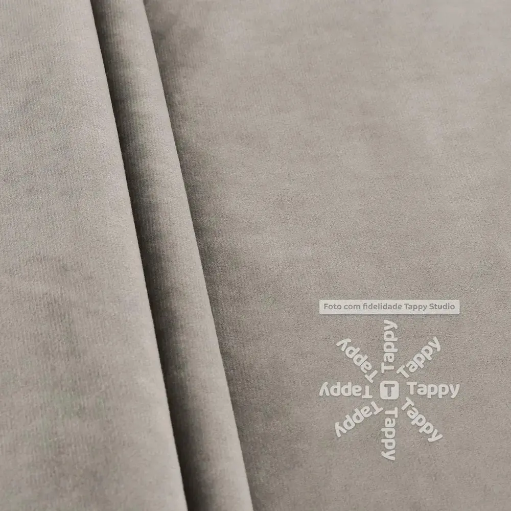 Tecido Suede Super Veludo Para Sofás - Cores 1x1,45mt Cor Cinza Taupe
