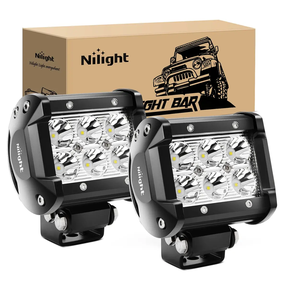 Farol Milha Super Led Off Road 18W 6000K Alta Potência