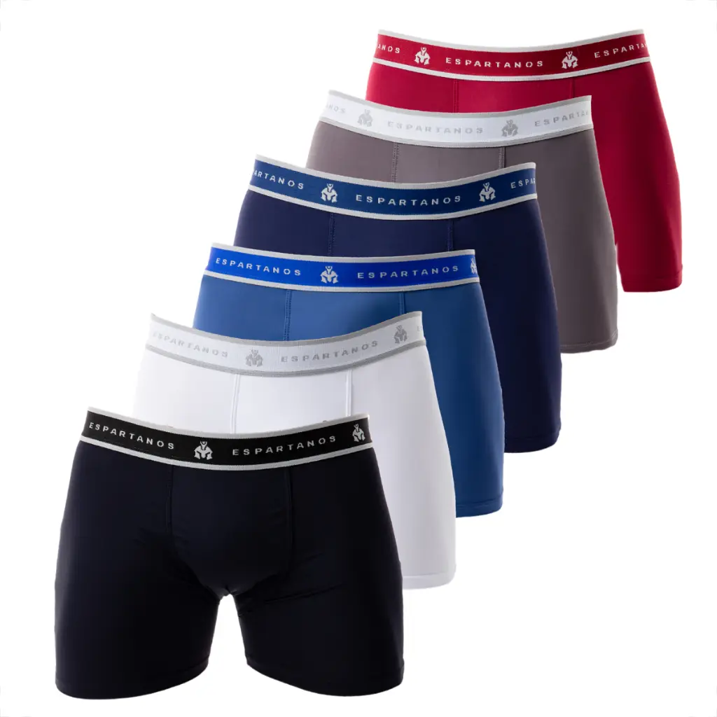 Kit 5 Cuecas Boxer  microfibra Masculino Adulto Homem Ciclismo Cueca De Qualidade Lisa - 1