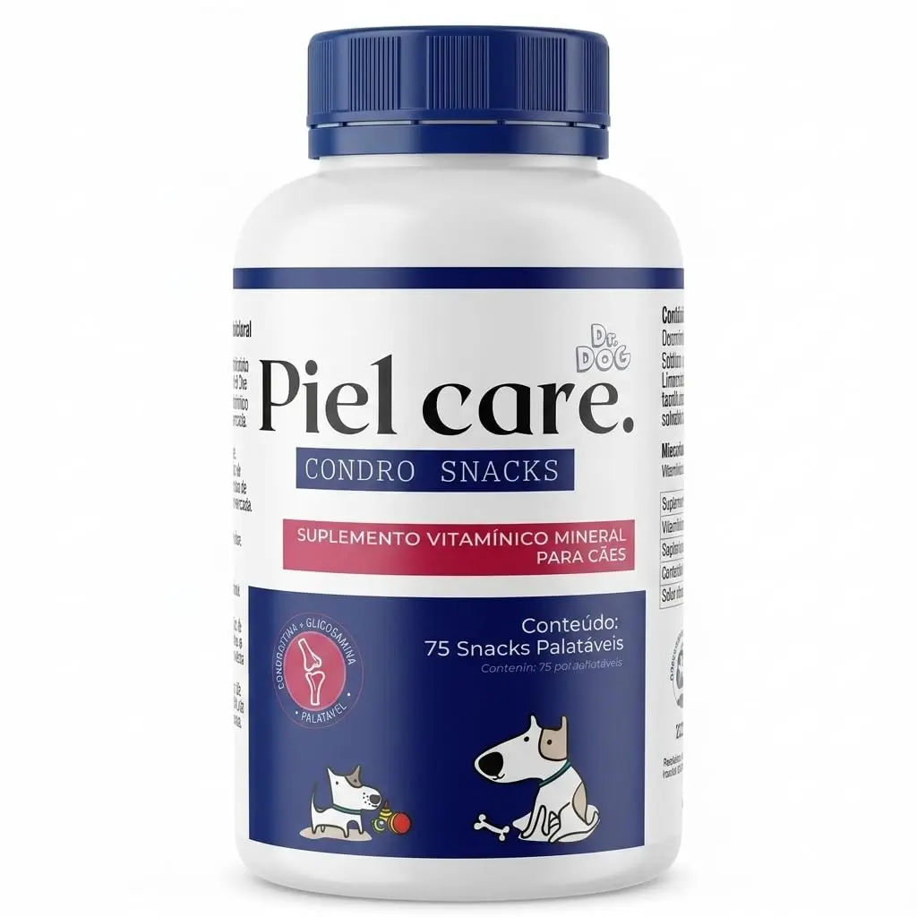Condro Stick PielCare 75 Unidades com Condroitina e Glicosamina para Alívio e Prevenção de Dores Articulares em Cães Idosos, Suplemento Vitamínico para Fortalecer Articulações Pet - 1