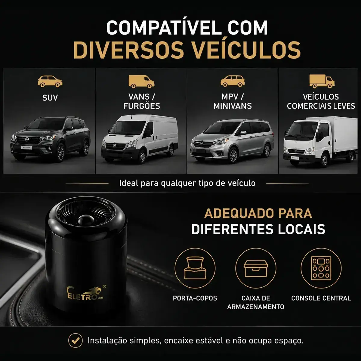 Eletro-aromatizador De Carro Premium Perfume Sólido Duradouro | Elimina Odores E Deixa O Carro Cheiroso Cor Uva Fragrância Uva thumbnail 8