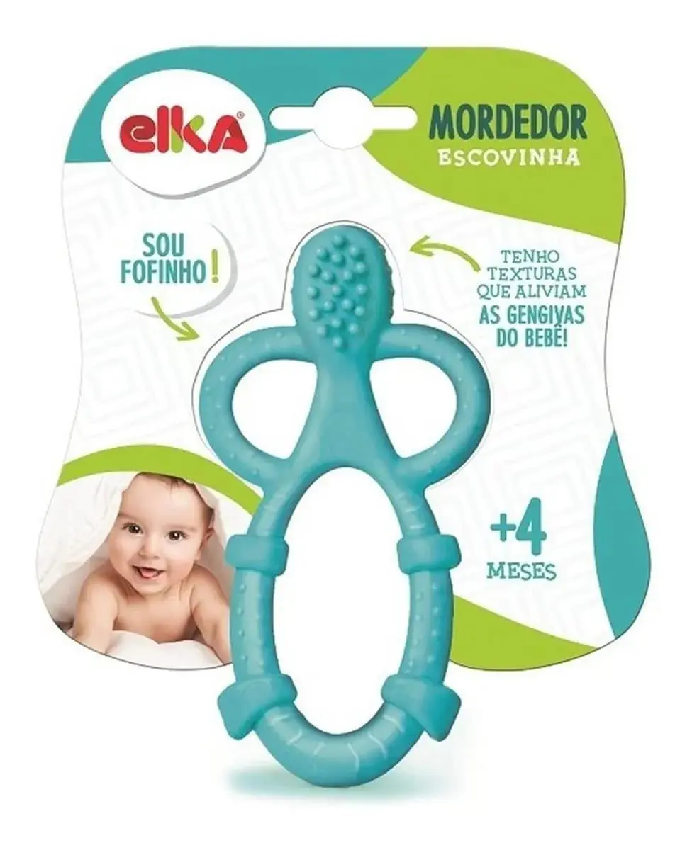 Elka Mordedor Escovinha Azul/Roxo