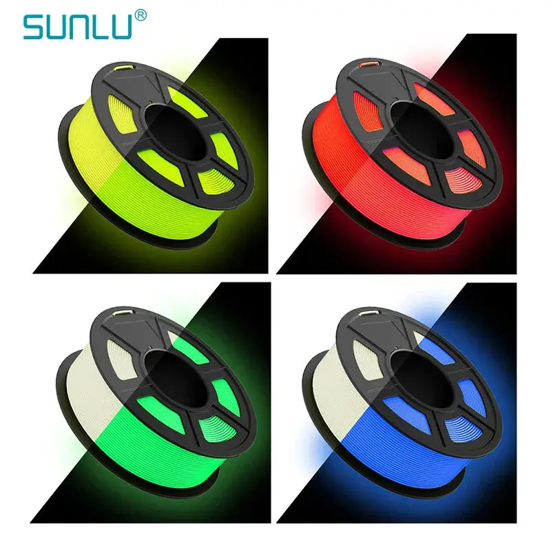 Sunlu brilho no escuro filamento pla puro ferido filamento pla luminoso 1.75mm +/- 0.02mm 1kg filamento caber a maioria das impressoras 3d fdm - 1