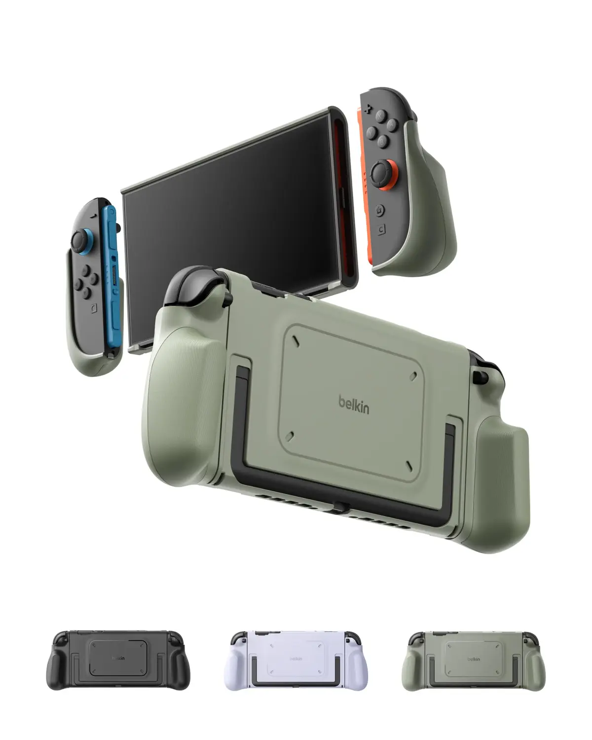 Belkin Capa para Nintendo Switch 2, design de encaixe e liberação rápida, ergonômica, antiderrapante, compatível com suporte, confortável Joy-Con 2, capa de controle de viagem