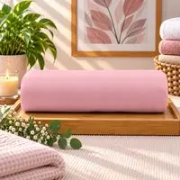 Lençol Queen Pluma Percal 180 Fios sem Elástico 100% Algodão - Rosa - 1