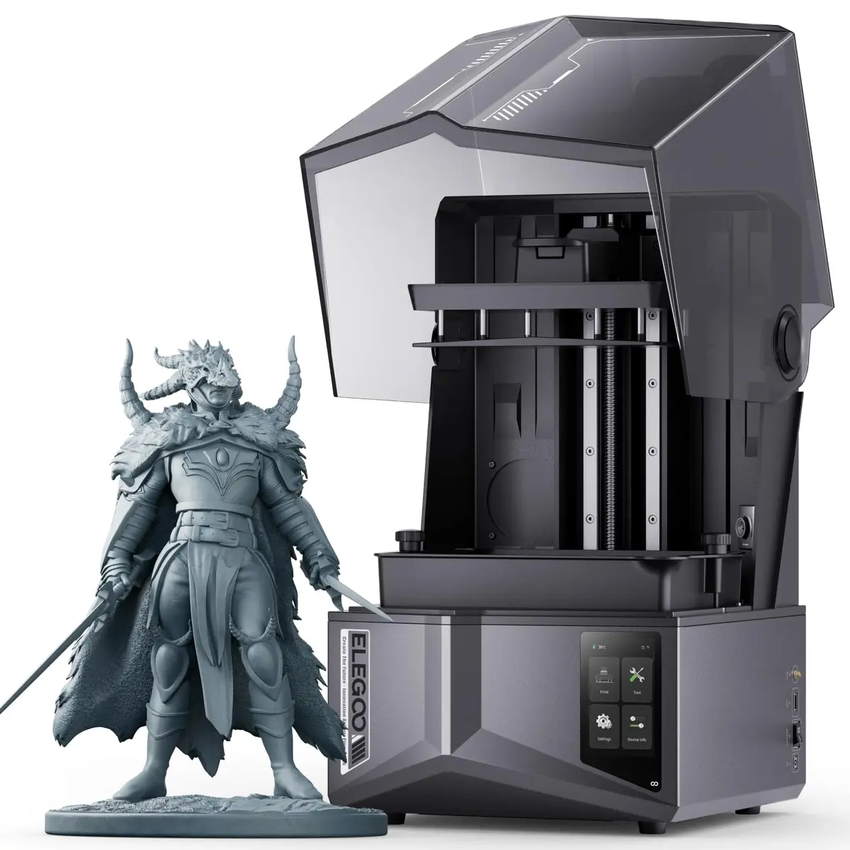 Impressora 3D de Resina ELEGOO Saturn 4 Ultra, LCD Monocromático de 10 pol 12K, Nivelamento Automático Inteligente, Detecção Inteligente, Câmera AI, Tamanho de Impressão Grande 218,88x122,88x220 mm³