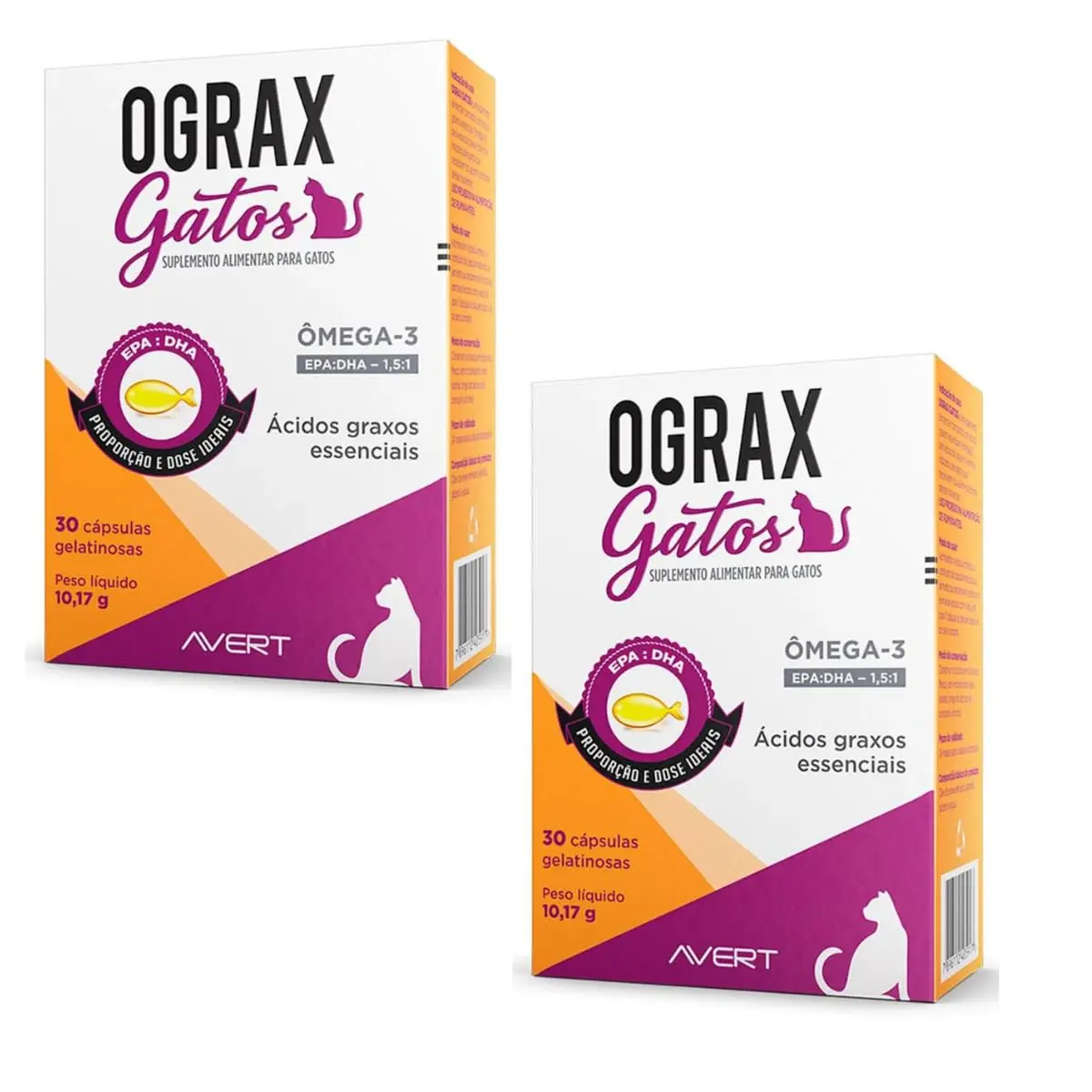 Kit 2 Unidades Ograx Gatos - 30 cápsulas
