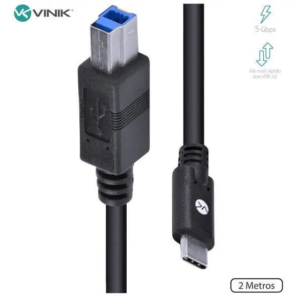Cabo Usb Tipo C X Usb B Para Impressora V3.2 Gen1 C32ubm-2 5g - 1